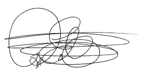 Ron's signature